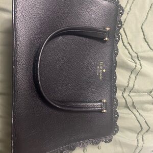 Kate Spade Black Scalloped Satchel